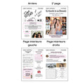 Charger l'image dans la visionneuse de la galerie, Présentation d’une gazette personnalisée en quatre pages destinée à demander à une amie d’être témoin de mariage.