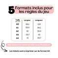 Charger l'image dans la visionneuse de la galerie, Formats inclus pour le jeu des binômes mariage – règles disponibles en A0, A1, A2, A3 et A4, tickets à imprimer sur du format A4