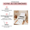 Charger l'image dans la visionneuse de la galerie, Jeu des binômes mariage à imprimer – modèle personnalisable sur Canva avec cartes de couples célèbres, prêt à télécharger et imprimer chez soi