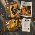 Kit anniversaire 50 ans personnalisable : magazine Iconique, gazette, livre d'or, invitation
