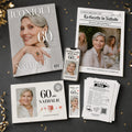 Kit anniversaire 60 ans personnalisable : magazine, gazette, livre d'or, jeux et marque-page