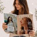 Magazine Personnalisé Anniversaire 40 ans | Modèle Canva à personnaliser