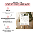 Charger l'image dans la visionneuse de la galerie, Pack jeux de mariage personnalisables à télécharger, modifier sur Canva et imprimer facilement.