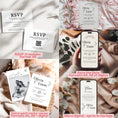 Charger l'image dans la visionneuse de la galerie, Pack papeterie mariage digital et imprimable : faire-part, save the date, carte RSVP et carte de remerciement personnalisables.