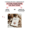 Charger l'image dans la visionneuse de la galerie, Options d’impression panneau de bienvenue baptême à personnaliser – impression maison A4 ou formats professionnels