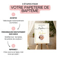 Charger l'image dans la visionneuse de la galerie, Étapes pour personnaliser un panneau de bienvenue baptême sur Canva et l’imprimer facilement