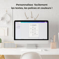 Charger l'image dans la visionneuse de la galerie, Programme de mariage personnalisable sur Canva – modèle de planning de la journée à modifier facilement avec vos textes, polices et couleurs avant impression.
