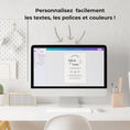 Charger l'image dans la visionneuse de la galerie, Save the Date mariage personnalisable sur Canva – modifier les textes, couleurs et polices facilement.