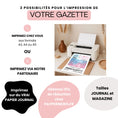 Charger l'image dans la visionneuse de la galerie, Gazette gender reveal à imprimer – modèle personnalisable fille ou garçon aux formats A3, A4 ou A5, impression maison ou via partenaire Paypernews
