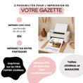 Charger l'image dans la visionneuse de la galerie, Gazette annonce naissance imprimée à domicile ou chez un partenaire sur papier journal format A3, A4 ou A5
