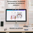 Charger l'image dans la visionneuse de la galerie, Gazette de baptême personnalisable sur Canva avec textes, photos et jeux pour célébrer deux enfants
