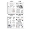 Charger l'image dans la visionneuse de la galerie, Aperçu des quatre pages d’une gazette de baptême élégante personnalisée en noir et blanc avec photo de bébé, jeux, programme de la journée et mots des parents.
