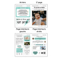 Charger l'image dans la visionneuse de la galerie, Aperçu des quatre pages d’une gazette de baptême parrain personnalisée pour demander « Veux-tu être mon super parrain ? », avec photos du bébé, jeux et textes ludiques répartis sur une double page style journal rétro.
