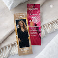 Superbe invitation EVJF personnalisée au format marque-page, unique et original.
