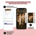 Charger l'image dans la visionneuse de la galerie, Invitation mariage digitale bohème avec formulaire RSVP et réponses en temps réel pour organiser le jour J.
