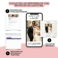 Charger l'image dans la visionneuse de la galerie, Collecte des réponses RSVP pour un mariage via un site personnalisé avec formulaire en ligne et suivi en temps réel.
