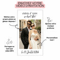 Charger l'image dans la visionneuse de la galerie, Invitation vidéo mariage originale à personnaliser avec photo, musique et texte, puis à partager au format MP4.
