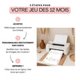 Charger l'image dans la visionneuse de la galerie, Jeu des 12 mois mariage à personnaliser sur Canva et imprimer facilement chez soi : étapes achat, personnalisation et impression
