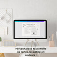 Charger l'image dans la visionneuse de la galerie, Interface Canva présentant un modèle de défi photo spécial mariage avec checklist  et illustrations vintage dans un environnement de bureau minimaliste
