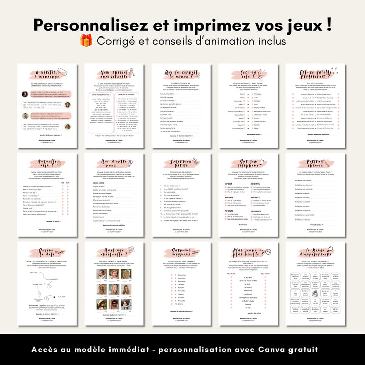Jeux Anniversaire Adulte pour Elle