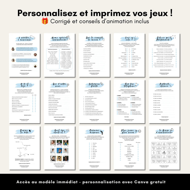 Jeux Anniversaire Adulte pour Lui