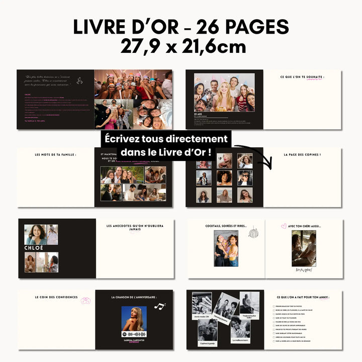 Pages personnalisables du livre d&