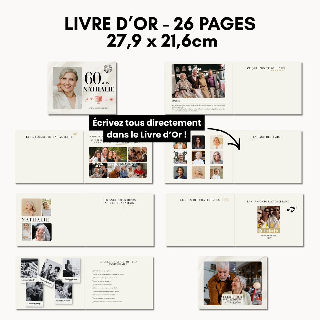 Pages personnalisables du livre d&