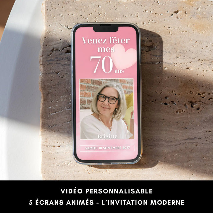 Kit Anniversaire 70 ans | Modèles Canva à personnaliser