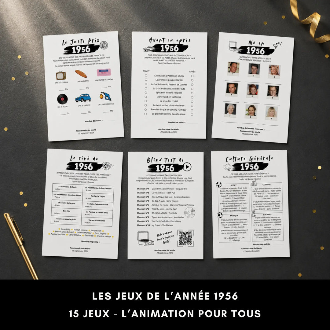 Kit Anniversaire 70 ans | Modèles Canva à personnaliser