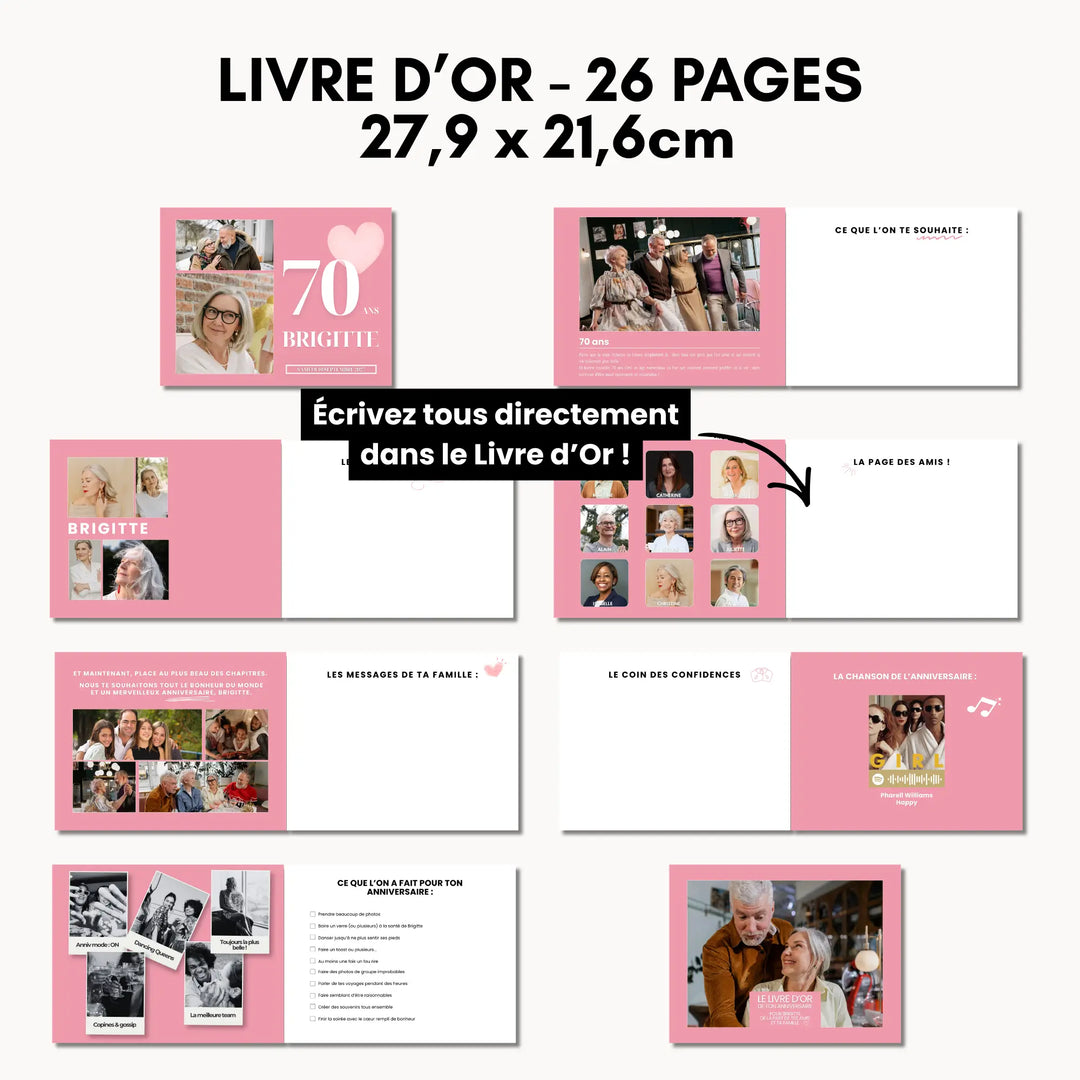Kit Anniversaire 70 ans | Modèles Canva à personnaliser