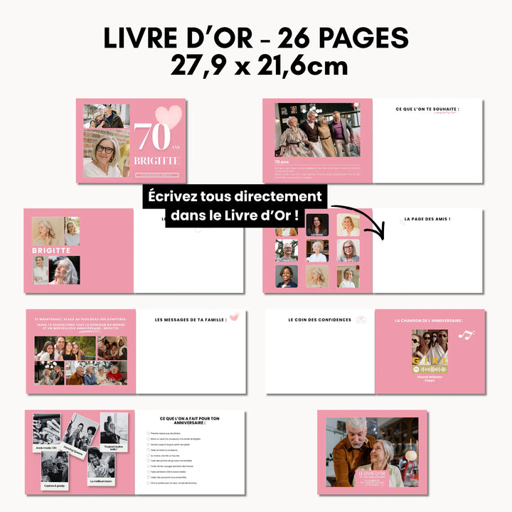 Kit Anniversaire 70 ans | Modèles Canva à personnaliser
