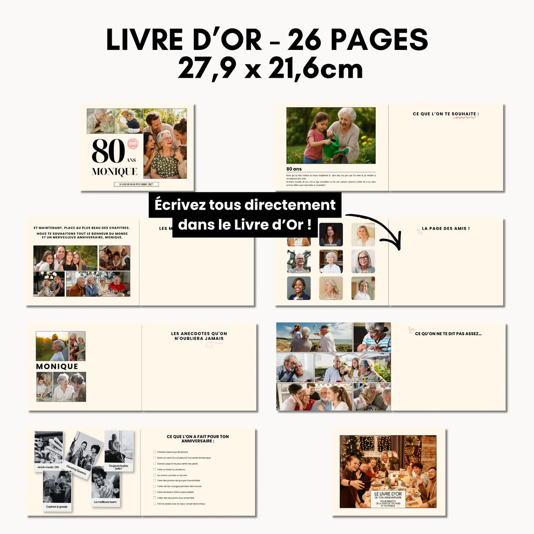 Kit Anniversaire 80 ans | Modèles Canva à personnaliser