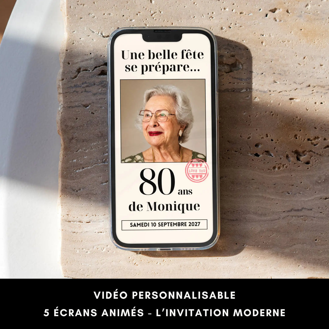 Kit Anniversaire 80 ans | Modèles Canva à personnaliser