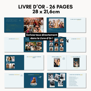 Modèle Canva de livre d'or personnalisable pour organiser un anniversaire 18 ans