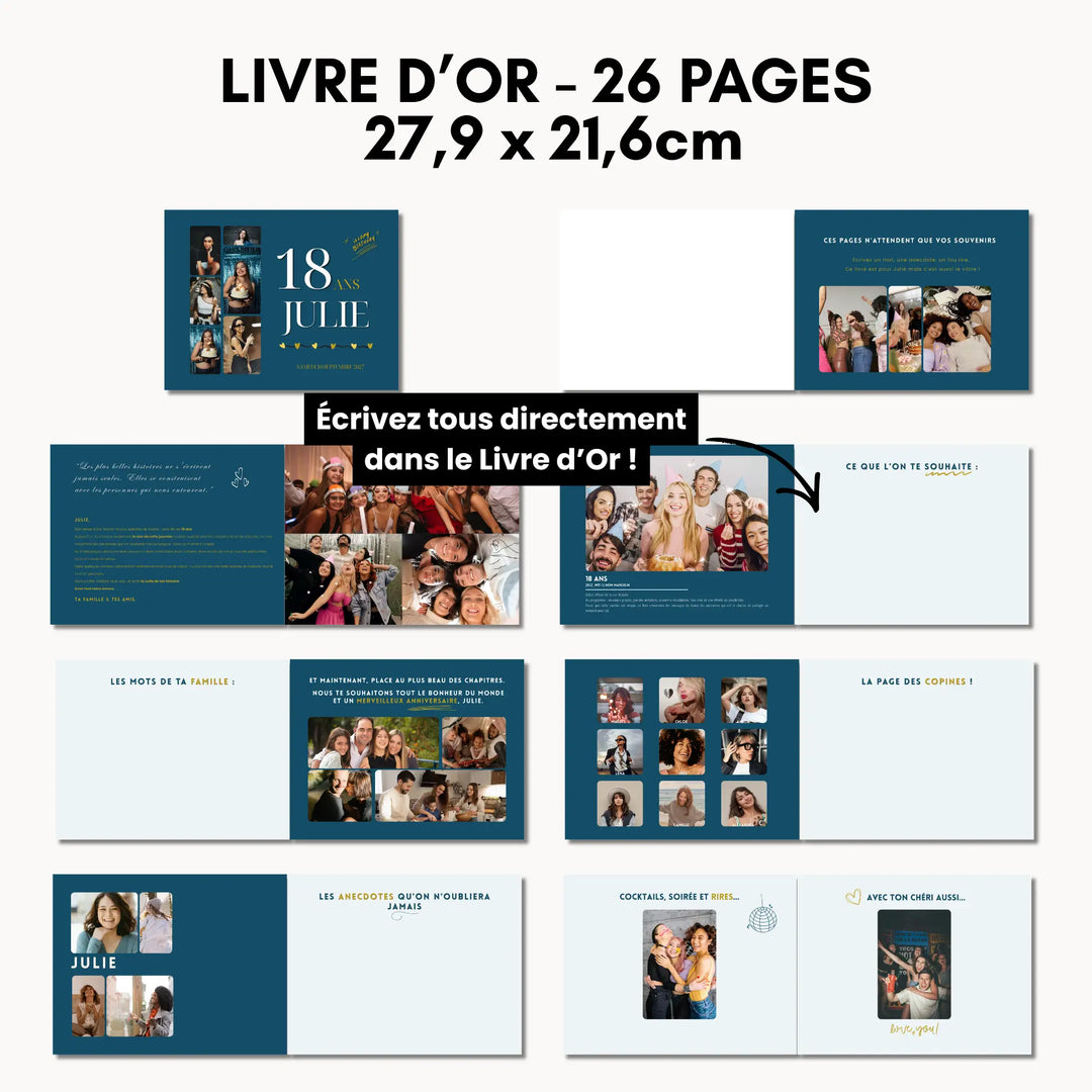 Détail des pages personnalisables du livre d&