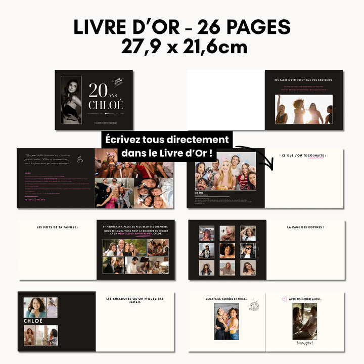 Détail des premières pages personnalisables du livre d&