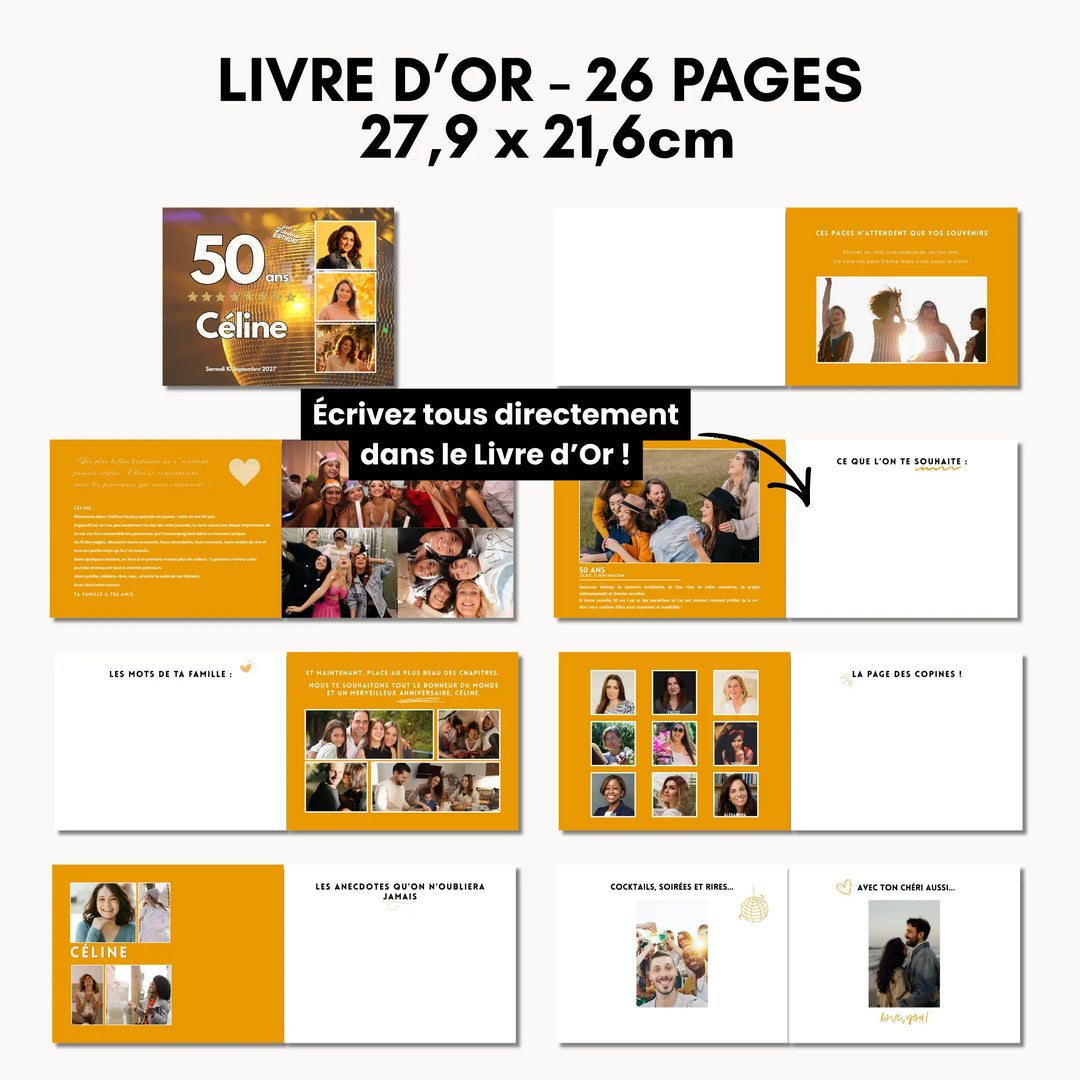 Détail des pages personnalisables du livre d&