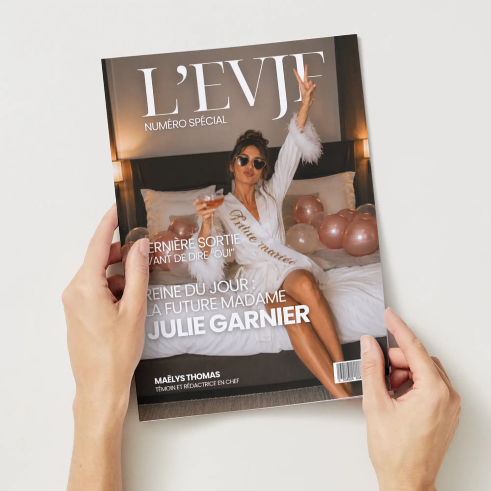 Magazine evjf personnalisé, le cadeau personnalisé evjf pour la future mariée.