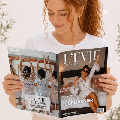 Magazine Personnalisé EVJF Love | Modèle Canva à personnaliser