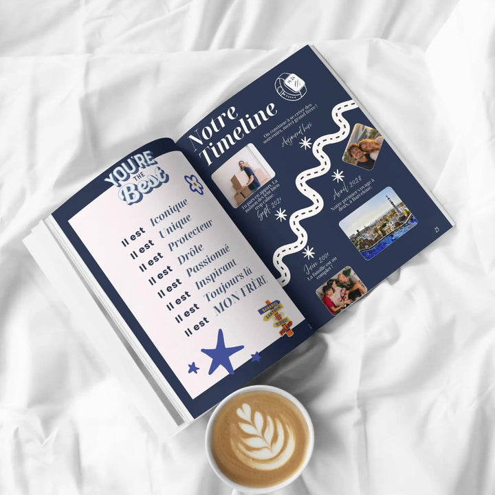 Magazine Personnalisé Frère | Modèle Canva à personnaliser