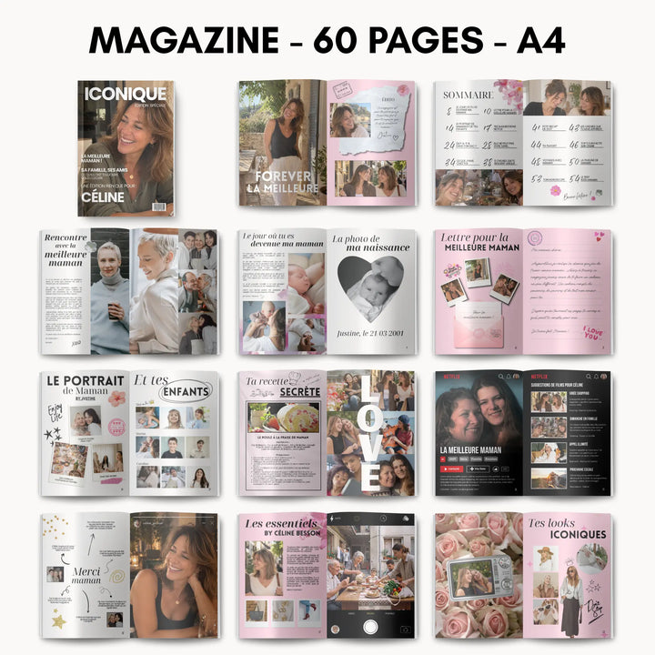 Cadeau fête des mères personnalisé : lettre, portrait et recette secrète de maman