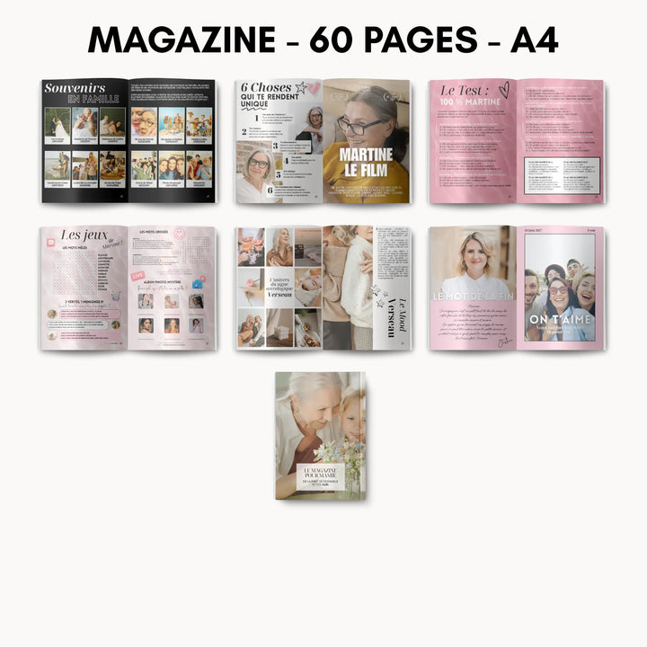 Cadeau personnalisé mamie,  comme un album photos totalement personnalisable.