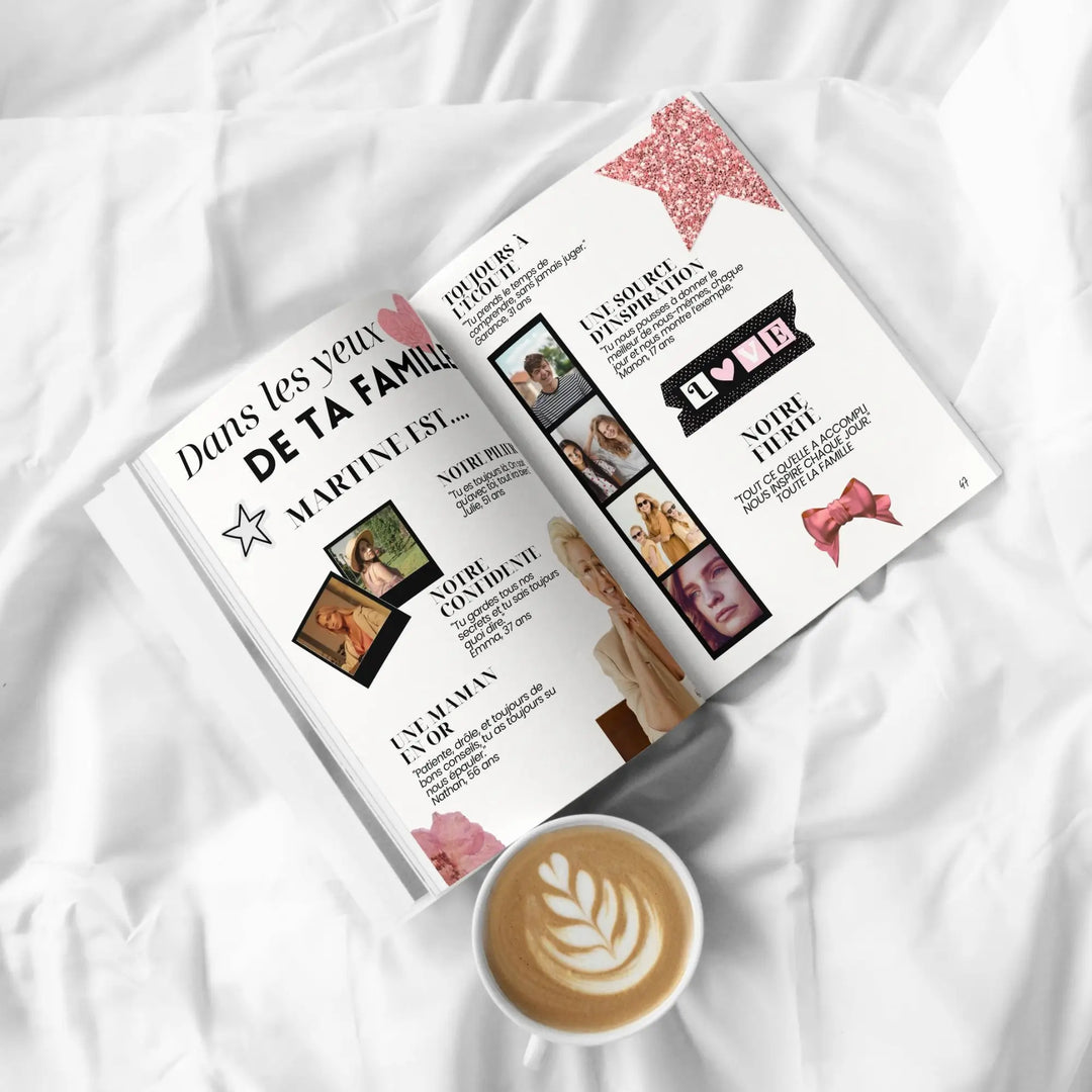 Cadeau personnalisé mamie, magazine uniquement sur elle.