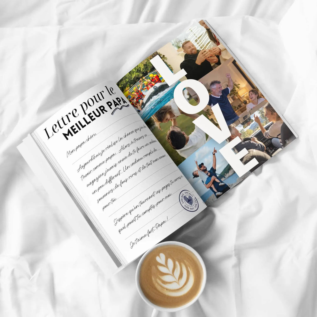 Magazine Personnalisé Papa | Modèle Canva à personnaliser