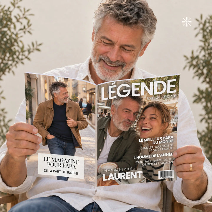 Magazine Personnalisé Papa | Modèle Canva à personnaliser