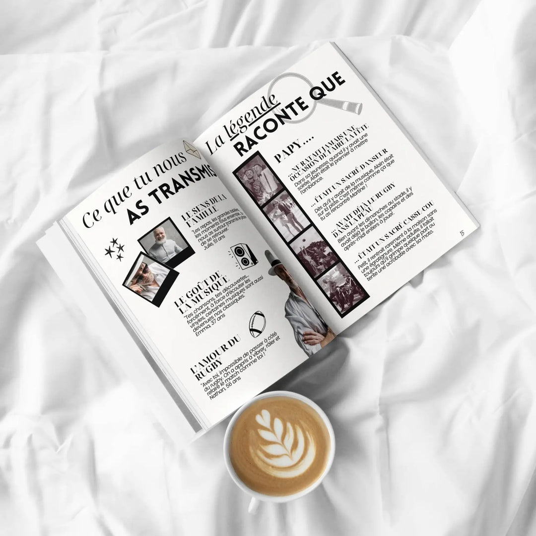 Magazine Personnalisé Papy | Modèle Canva à personnaliser
