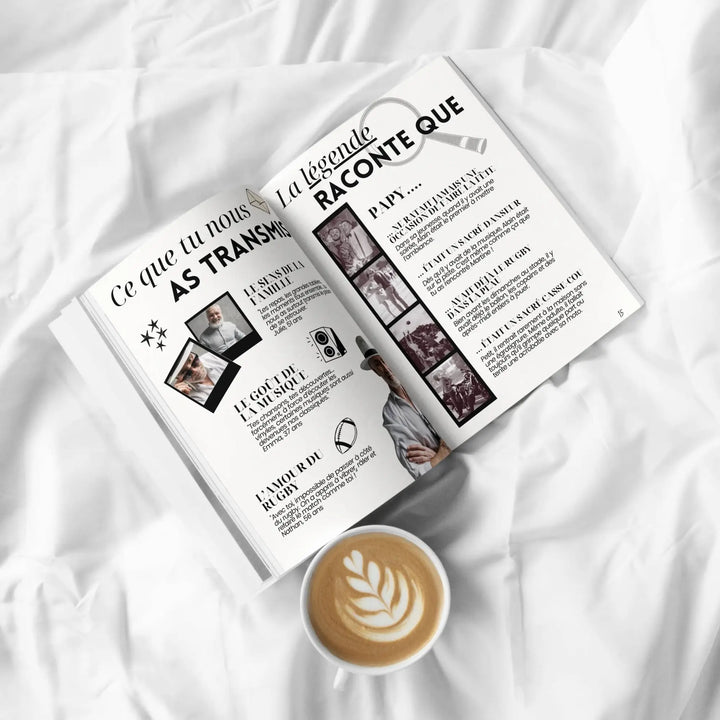 Magazine Personnalisé Papy | Modèle Canva à personnaliser