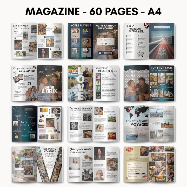 Magazine Personnalisé Parents | Modèle Canva à personnaliser