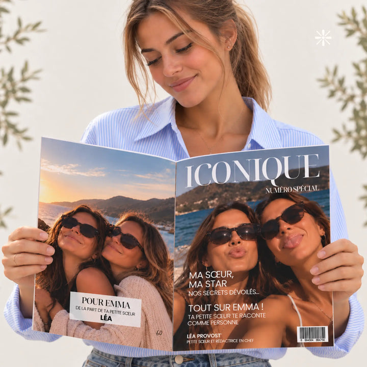 Magazine Personnalisé Sœur | Modèle Canva à personnaliser