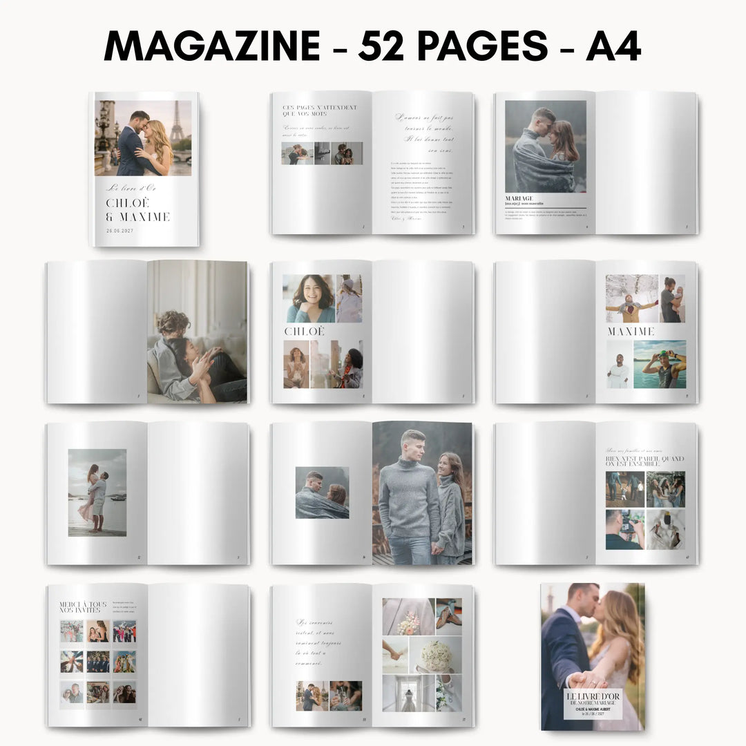Page montrant les différentes pages du livre d&